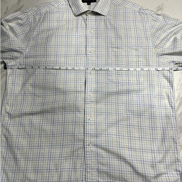 Tommy Hilfiger White with colored lines Mens Button Down Shirt Size16-16.5 32-33 - Picture 7 of 10